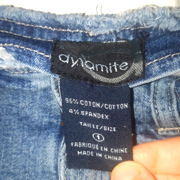 (XS/S)🆕️Dynamite Jewelled Stretchy Denim Skirt W12"× L22" - Picture 9 of 9